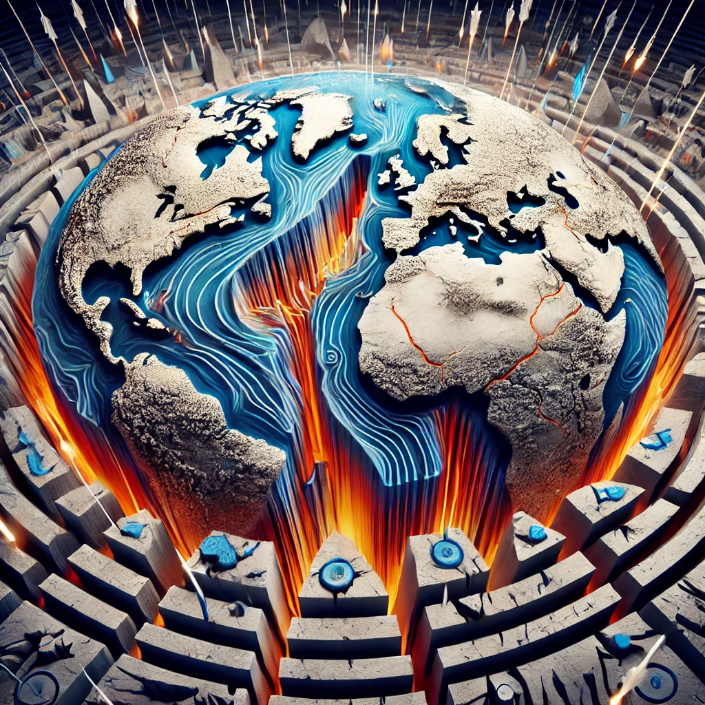 Tectonic plate movements
